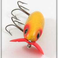 Arbogast Yellow Shore Wood Body Plastic Lip Peanut