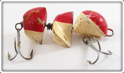 Vintage O. C. Schaefer Red & White Turbulent Fishing Lure