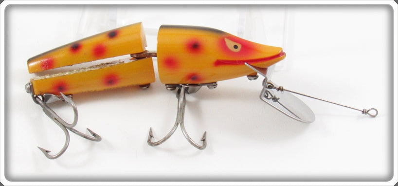 Vintage Heddon Spotted Orange Scissor Tail Lure 9830 SO