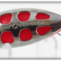 Vintage South Bend Chrome & Red Sun Spot Spoon Lure