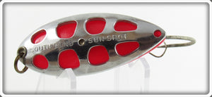 Vintage South Bend Chrome & Red Sun Spot Spoon Lure