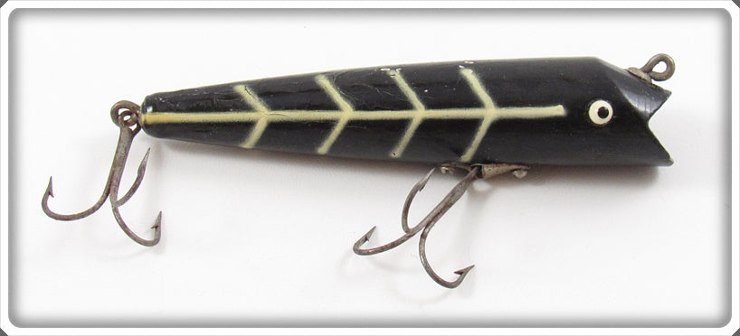 Vintage Nichols Black White Ribs Whissen Killer Darter Lure