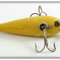 Vintage Heddon Solid Yellow 100 Dowagiac Minnow Lure 109Y