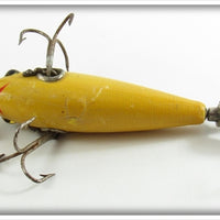 Heddon Solid Yellow 100 Dowagiac Minnow 109Y