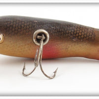 Vintage Bud Stewart Gold Scale Crippled Wiggler Lure