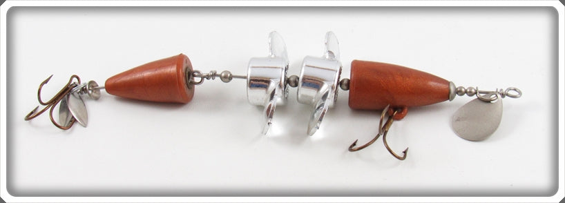 Vintage Cyclone Lure Co Brown Cyclone Spinner Lure 