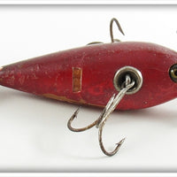 Vintage Heddon Blended Red 100 Dowagic Minnow Lure 104