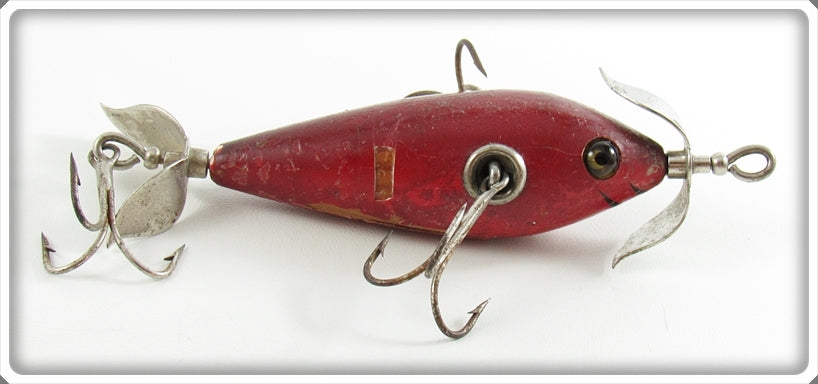 Vintage Heddon Blended Red 100 Dowagic Minnow Lure 104