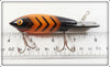 Bomber Bait Co Orange Black Ribs 49er Model 600 In Box