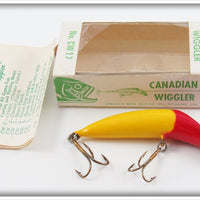 Lindquist Bros Bait Co Red Head Yellow Body Canadian Wiggler In Box