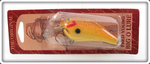 Fred Young Chartreuse Peach The Original Big O Lure On Card