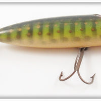 Paw Paw Green With Gold Dots Groove Head Bass Seeker Lure 