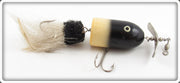 Vintage Marathon Bait Co. Black & White Musk E Monk Lure