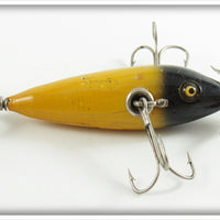 Heddon Yellow With Black Head 100 Dowagiac Minnow 109F