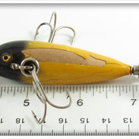 Heddon Yellow With Black Head 100 Dowagiac Minnow 109F