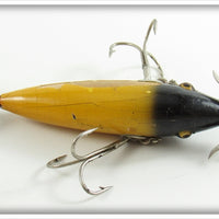 Heddon Yellow With Black Head 100 Dowagiac Minnow 109F