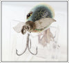 Heddon White With Blue Crackleback Head 400 Bucktail Surface Minnow
