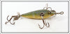 Vintage Heddon Green Crackleback 100 Dowagiac Minnow Lure