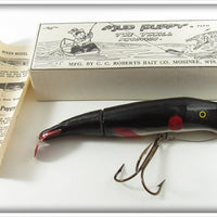 Vintage C.C. Roberts Black Mud Puppy Lure In Box