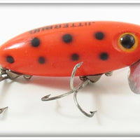 Vintage Arbogast Orange Black Spots 5/8 Oz Jitterbug Lure