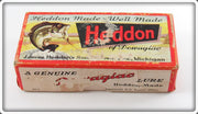 Vintage Heddon Red & White Shore Crazy Crawler Empty Lure Box 2120 XRW