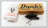 Vintage Dunk's Carter Fishing Tackle Old Black Joe Lure In Box