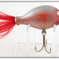 Vintage Bill Crowder Red & Silver Scale Plastered Minnow Lure