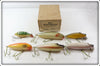 Vintage HICO / Abbey & Imbrie Best Wood Minnow Lure Set In Box