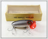 Arbogast Black Silver Scale Plastic Lip Jitterbug Lure In Unmarked Box
