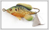 Vintage Fred Arbogast Three Fin Tin Liz Sunfish Lure