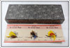 Vintage Weber St. Croix Bass Flies On Card In Spider Web Box