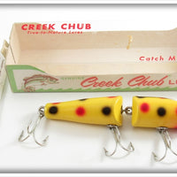 Creek Chub Yellow Spotted Jointed Darter Lure In Box 4914 W