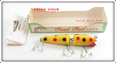 Creek Chub Yellow Spotted Jointed Darter Lure In Box 4914 W