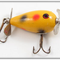 York Baits Yellow Black And Red Spots Lucky Minnow In Box