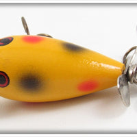 York Baits Yellow Black And Red Spots Lucky Minnow In Box