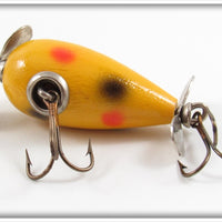 York Baits Yellow Black And Red Spots Lucky Minnow In Box