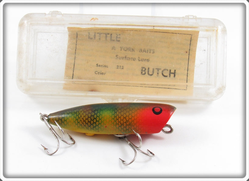 Vintage York Baits Sunfish Red Eyes Little Butch Lure In Box