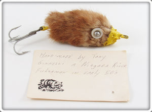 Vintage Tony Ginnelli Hand Made Mouse Lure