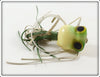 Arbogast Green & White Fly Rod Hula Popper