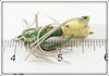 Arbogast Green & White Fly Rod Hula Popper
