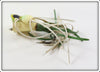 Arbogast Green & White Fly Rod Hula Popper