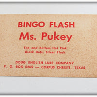Doug English Hot Pink Black Dots Silver Flash Ms. Pukey Bingo Flash In Box