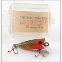 Vintage York Baits Sunfish Flitter Minnow Lure In Box