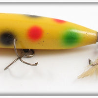 York Baits Yellow With Red, Green & Black Spots Musky Little Butch