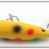 York Baits Yellow With Red, Green & Black Spots Musky Little Butch