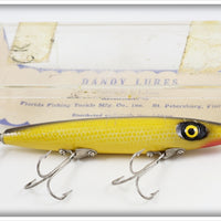 Florida Fishing Tackle Lonn's Sales Yellow Scale Dandy Lure In Box