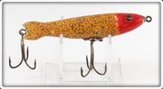 Vintage Heddon Red Head Gold Flitter Big Mary Lure 808RH