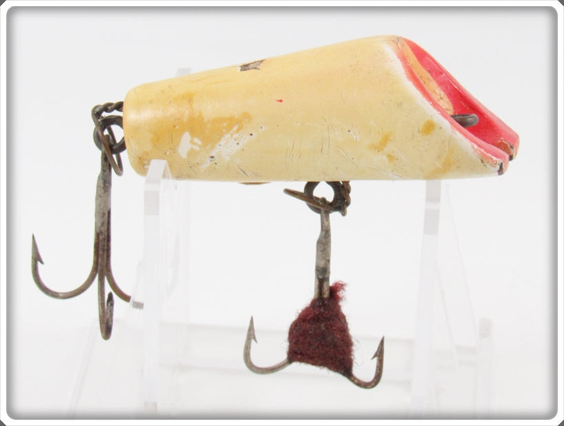 Vintage Wise Sportsman Supply White & Red Jim Dandy Wobbler Lure