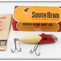 South Bend Red Arrowhead White Fish Oreno Lure In RH Box 