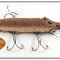 Heddon Uncatalogued Brown Mouse Back Hook Flaptail Lure